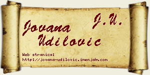 Jovana Udilović vizit kartica